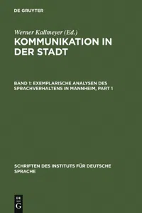 Exemplarische Analysen des Sprachverhaltens in Mannheim_cover