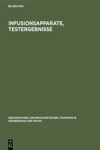 Infusionsapparate, Testergebnisse_cover