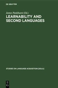 Learnability and second languages_cover