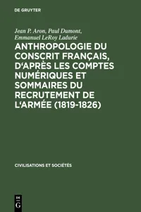 Anthropologie du conscrit français, d'après les comptes numériques et sommaires du recrutement de l'armée_cover