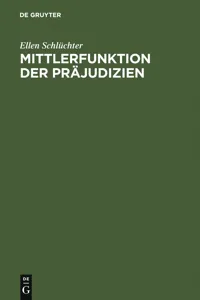 Mittlerfunktion der Präjudizien_cover