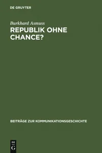 Republik ohne Chance?_cover