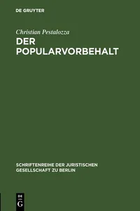 Der Popularvorbehalt_cover