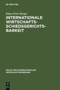 Internationale Wirtschaftsschiedsgerichtsbarkeit_cover