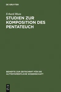 Studien zur Komposition des Pentateuch_cover