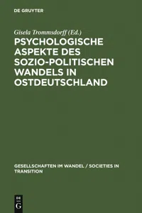 Psychologische Aspekte des sozio-politischen Wandels in Ostdeutschland_cover