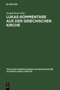 Lukas-Kommentare aus der griechischen Kirche_cover