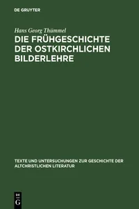 Die Frühgeschichte der ostkirchlichen Bilderlehre_cover