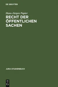 Recht der öffentlichen Sachen_cover