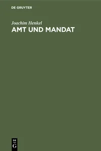 Amt und Mandat_cover
