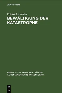 Bewältigung der Katastrophe_cover