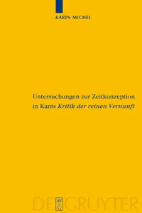 Untersuchungen zur Zeitkonzeption in Kants Kritik der reinen Vernunft_cover