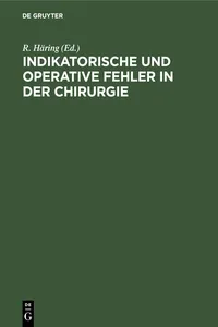 Indikatorische und operative Fehler in der Chirurgie_cover