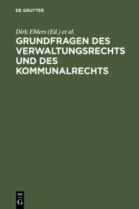 Grundfragen des Verwaltungsrechts und des Kommunalrechts_cover