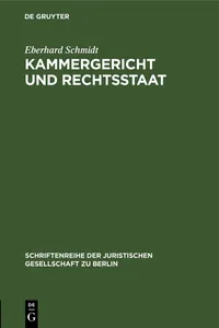 Kammergericht und Rechtsstaat_cover