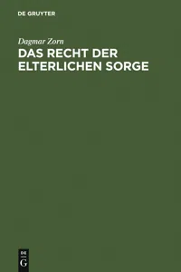 Das Recht der elterlichen Sorge_cover