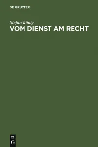 Vom Dienst am Recht_cover