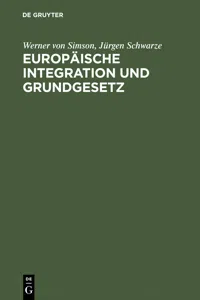 Europäische Integration und Grundgesetz_cover