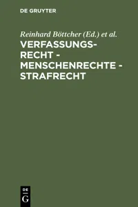 Verfassungsrecht - Menschenrechte - Strafrecht_cover