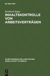 Inhaltskontrolle von Arbeitsverträgen_cover