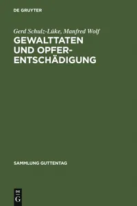 Gewalttaten und Opferentschädigung_cover