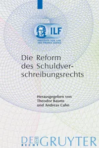 Die Reform des Schuldverschreibungsrechts_cover