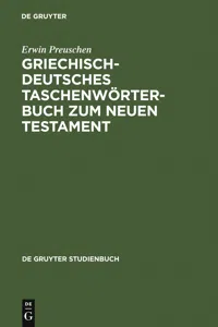 Griechisch-deutsches Taschenwörterbuch zum Neuen Testament_cover