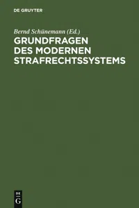 Grundfragen des modernen Strafrechtssystems_cover