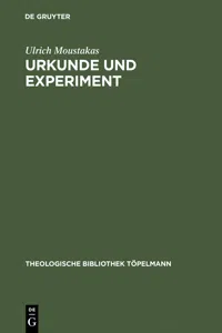 Urkunde und Experiment_cover