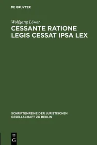 Cessante ratione legis cessat ipsa lex_cover