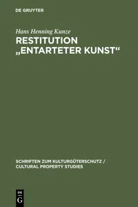 Restitution "Entarteter Kunst"_cover