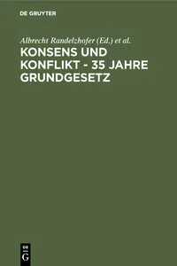 Konsens und Konflikt - 35 Jahre Grundgesetz_cover