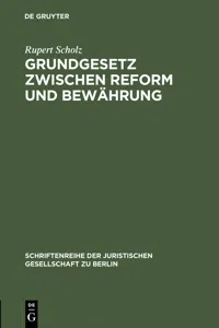 Grundgesetz zwischen Reform und Bewährung_cover