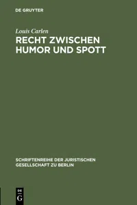 Recht zwischen Humor und Spott_cover