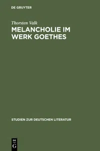 Melancholie im Werk Goethes_cover