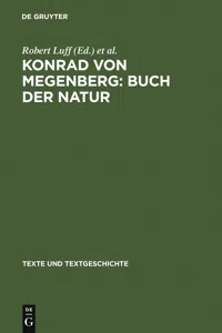 Konrad von Megenberg: Buch der Natur_cover