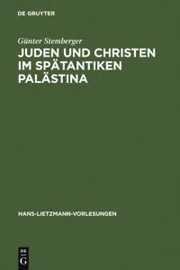 Juden und Christen im spätantiken Palästina_cover