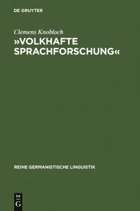 »Volkhafte Sprachforschung«_cover