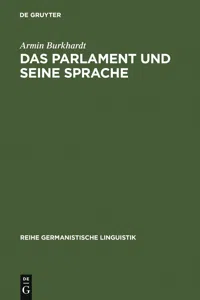 Das Parlament und seine Sprache_cover