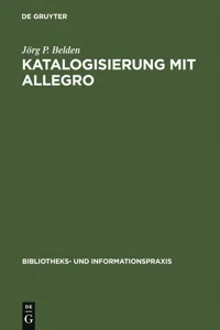 Katalogisierung mit Allegro_cover