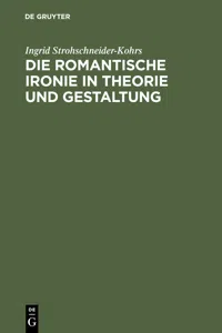 Die romantische Ironie in Theorie und Gestaltung_cover