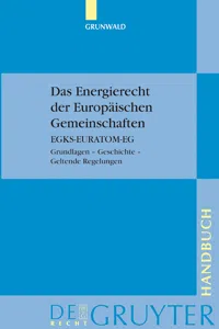 Das Energierecht der Europäischen Gemeinschaften_cover