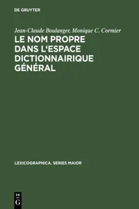 Le nom propre dans l'espace dictionnairique général_cover