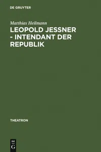 Leopold Jessner - Intendant der Republik_cover