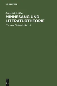 Minnesang und Literaturtheorie_cover