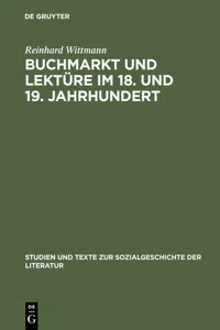 Buchmarkt und Lektüre im 18. und 19. Jahrhundert_cover