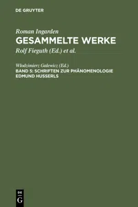 Schriften zur Phänomenologie Edmund Husserls_cover