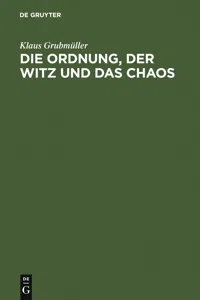 Die Ordnung, der Witz und das Chaos_cover