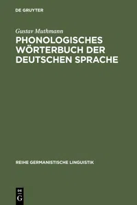 Phonologisches Wörterbuch der deutschen Sprache_cover