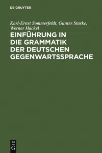 Einführung in die Grammatik der deutschen Gegenwartssprache_cover